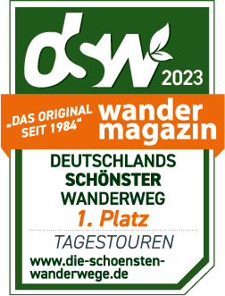 Gewinner Tagestouren Deutschland schönster Wanderweg 2023 Platz 1