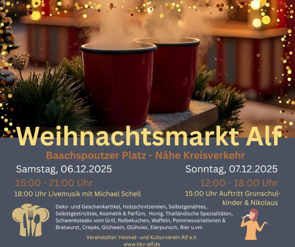 Plakat weihnahtsmarkt alf 2025